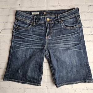 KUT‎ From The Kloth Denim Shorts Size 6 Thick Stitch Stretch Catherine Boyfriend
